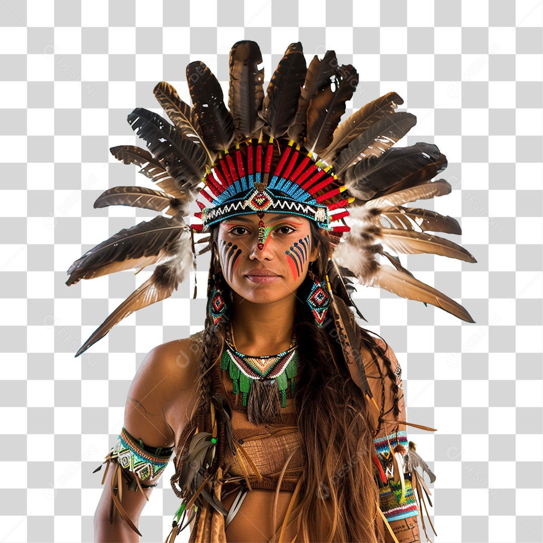 Indígena Brasileiro Rosto Pintado PNG Transparente