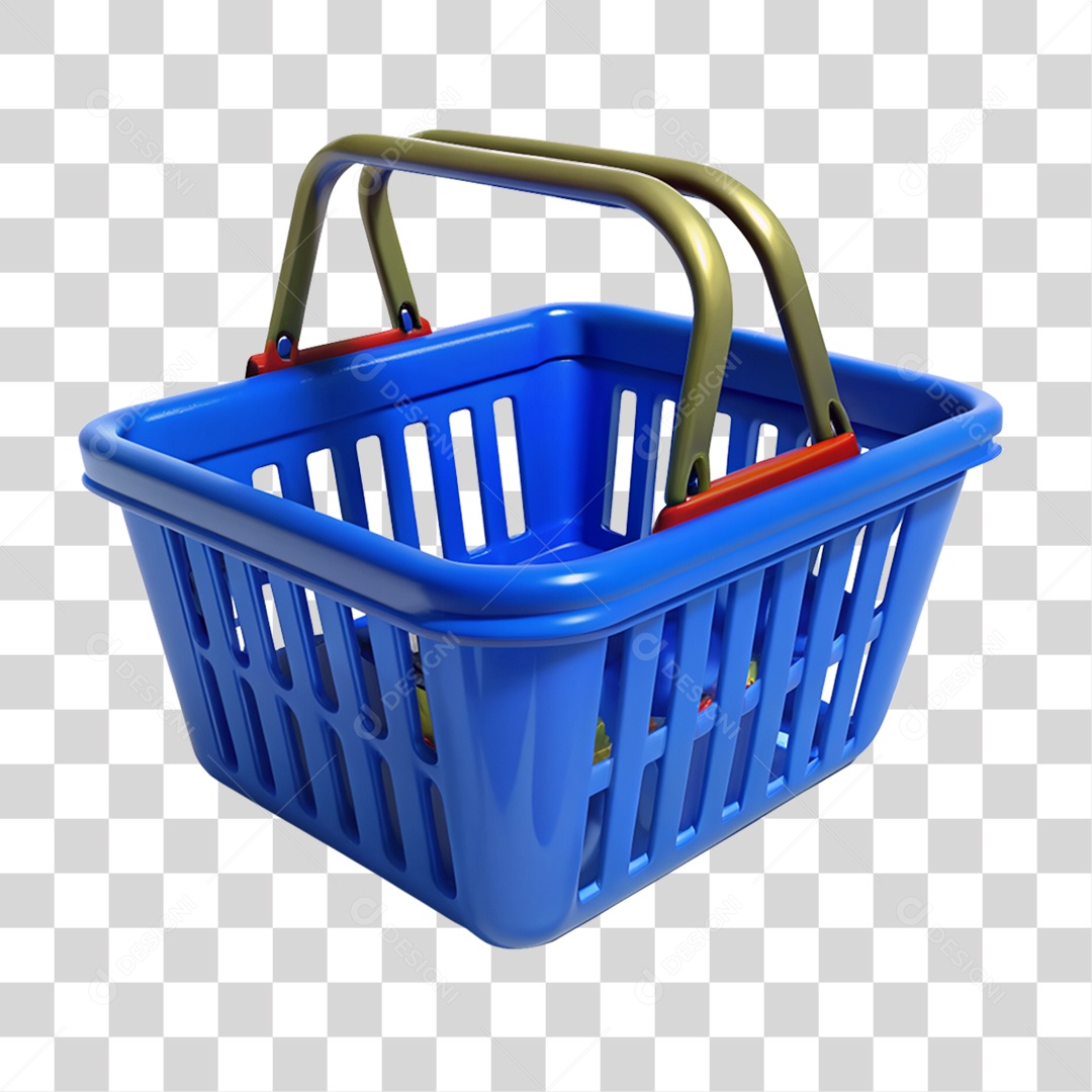 Cesta de Supermercado PNG Transparente