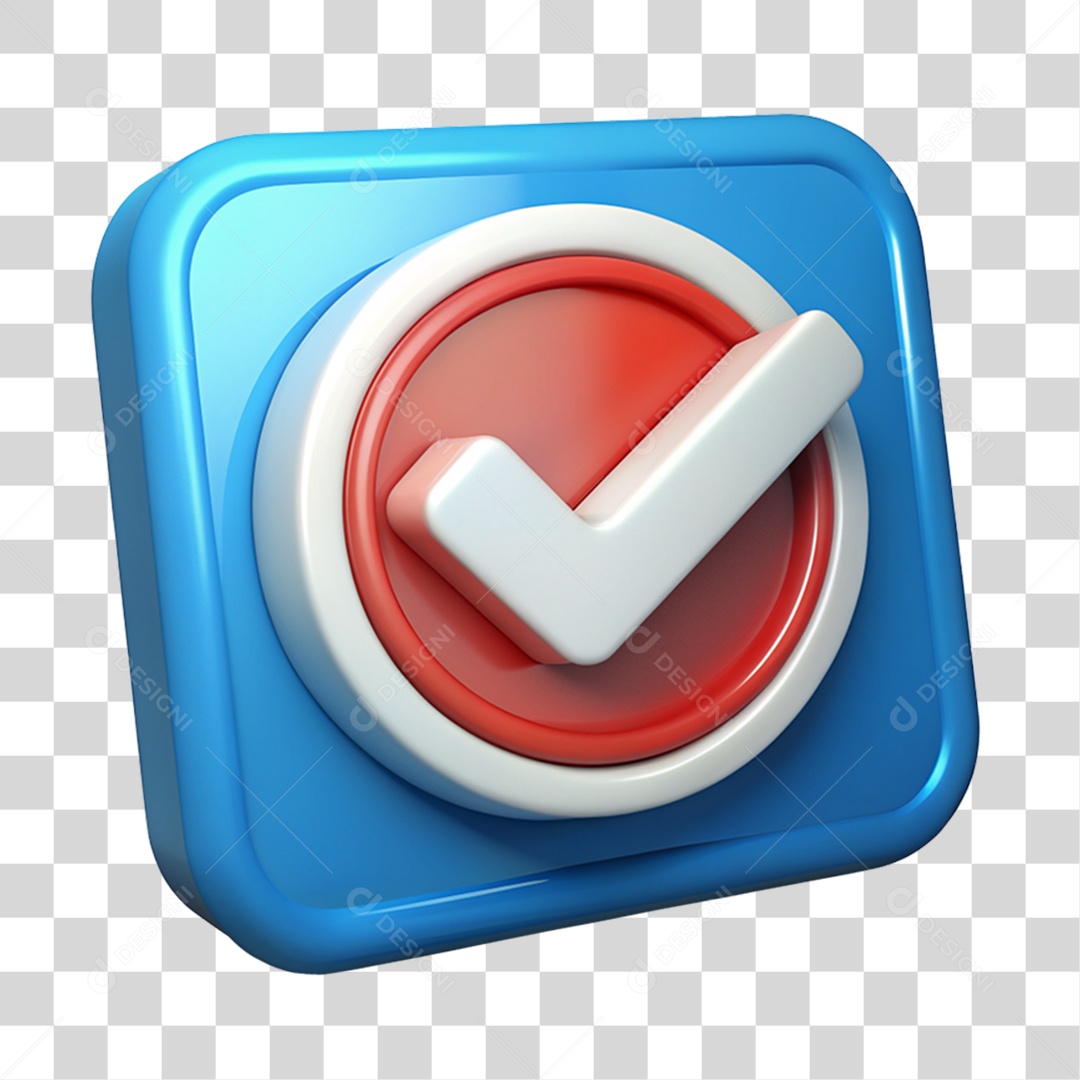 Ícone 3D Aprovado PNG Transparente
