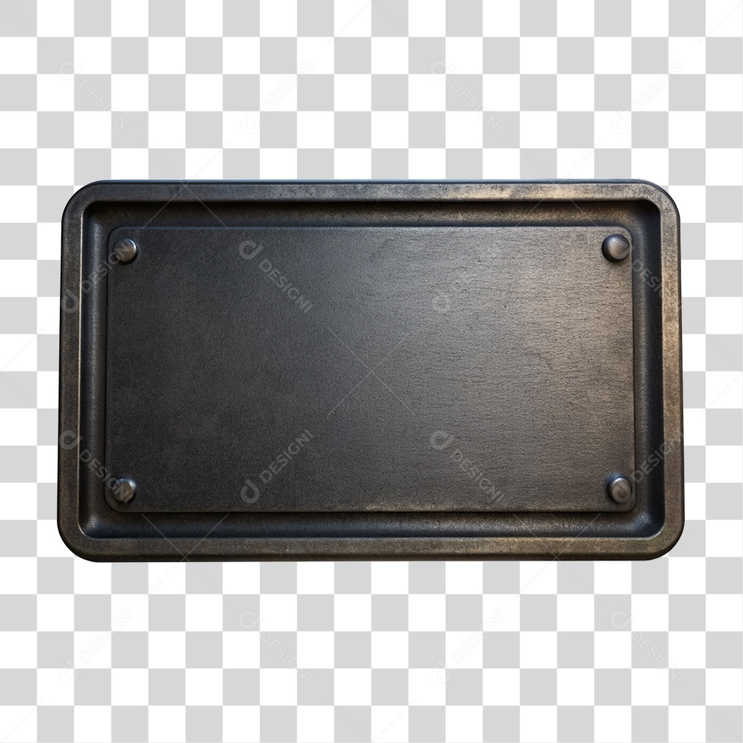 Placa de Metal PNG Transparente