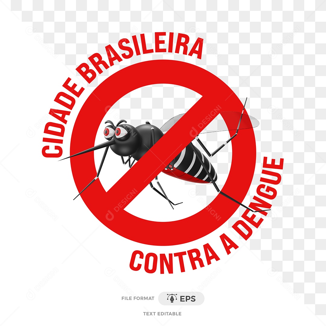 Logo Cidade Brasileira Contra a Dengue Ai + EPS Editável