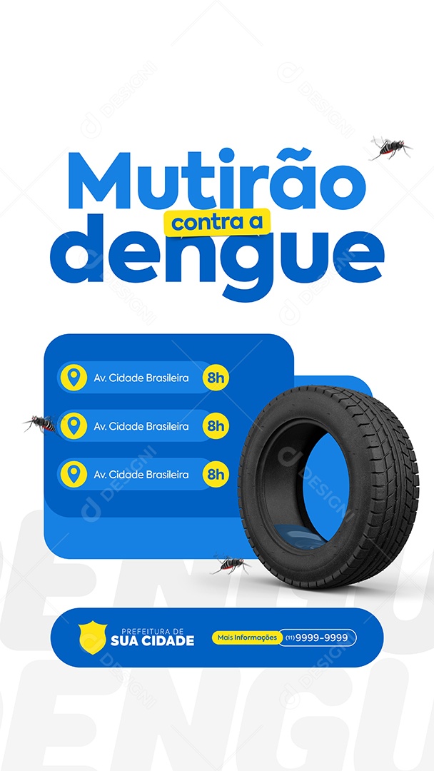 Story Campanha Mutirão Contra a Dengue Social Media PSD Editável