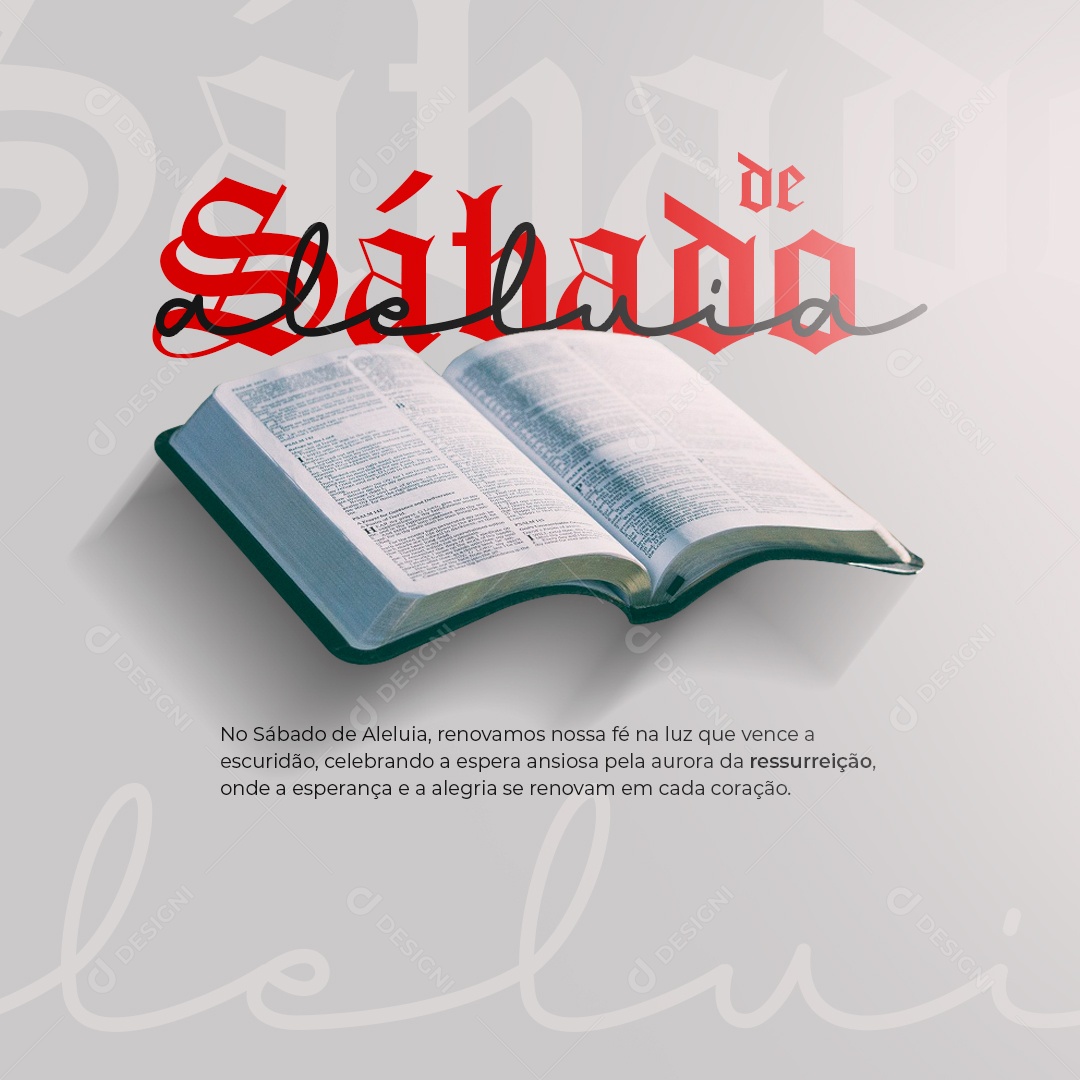 Hallelujah Saturday: We Renew Our Faith in the Light that Overcomes Darkness Editable Social Media PSD