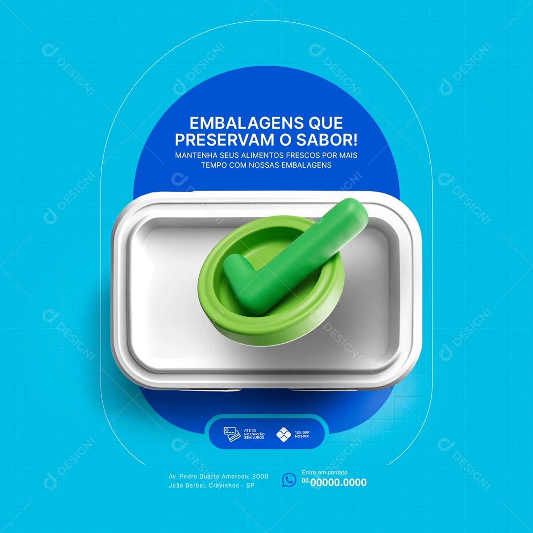 Embalagem Embalagens que Preservam o Sabor Social Media PSD Editável