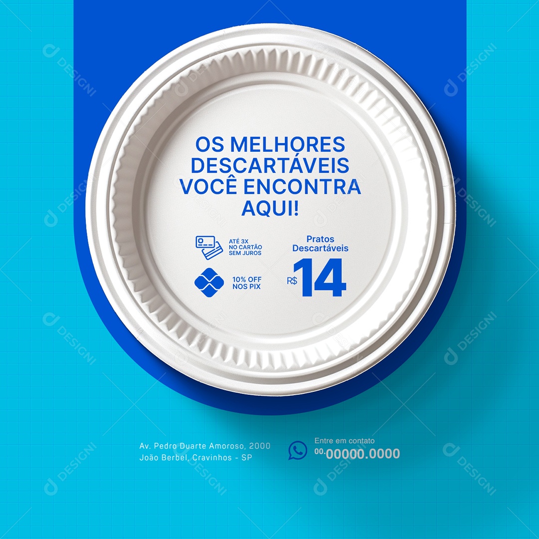 Embalagem Os Melhores Descartáveis Você Encontra Aqui Social Media PSD Editável