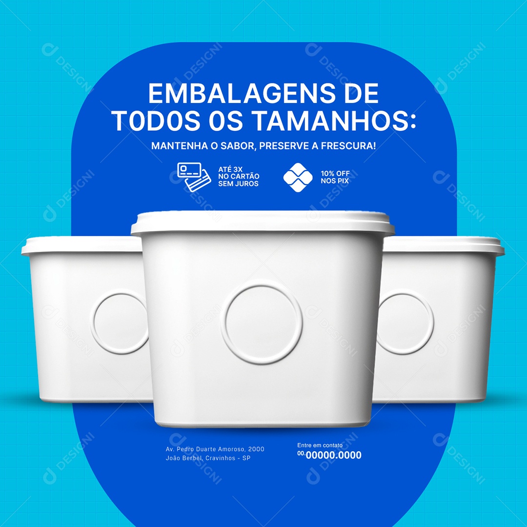 Embalagem Embalagens de Todos os Tamanhos Social Media PSD Editável