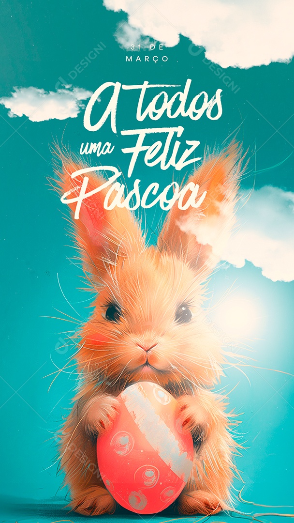 Story A Todos Uma Feliz Páscoa Social Media PSD Editável