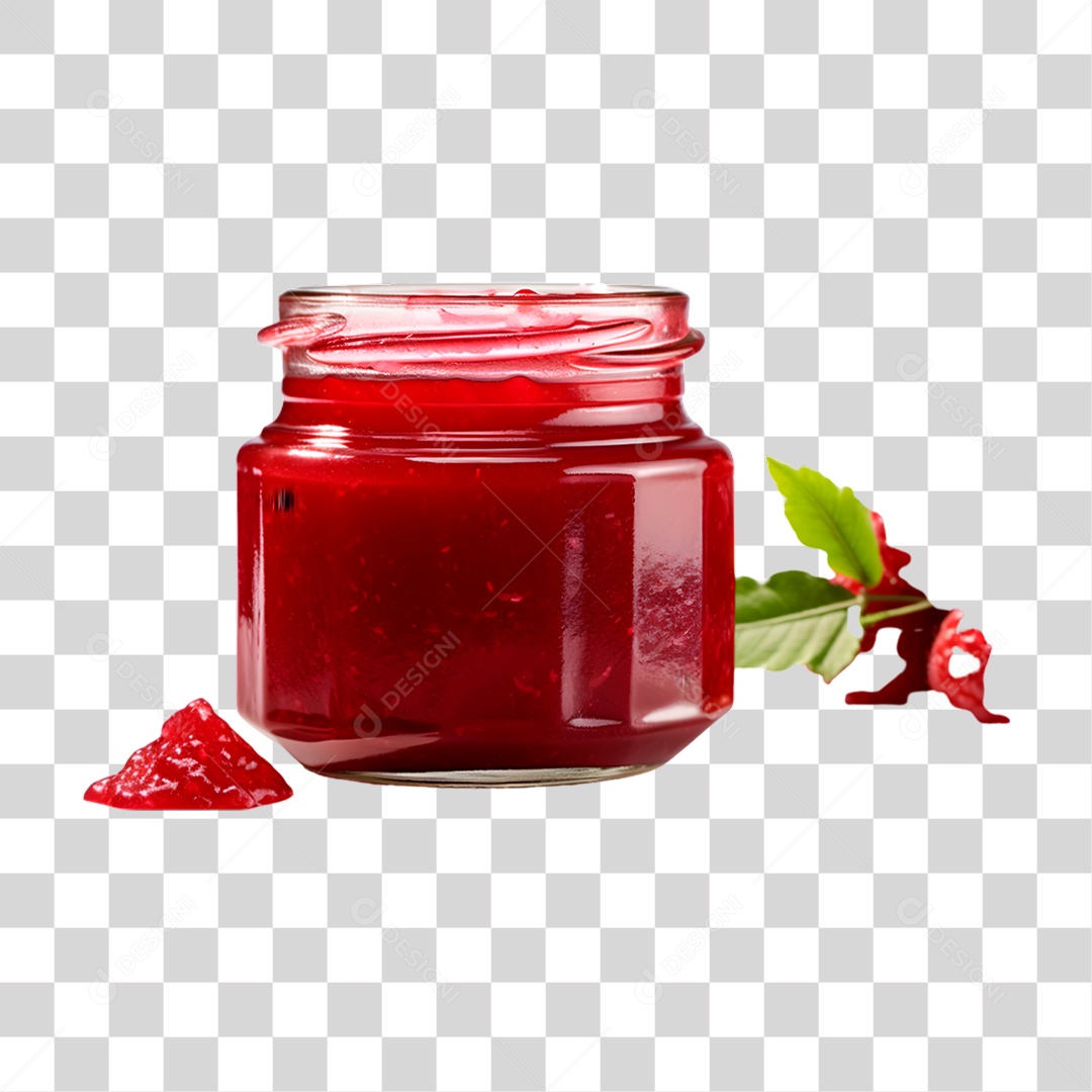 Geleia Cereja Pote Conserva Doce PNG Transparente
