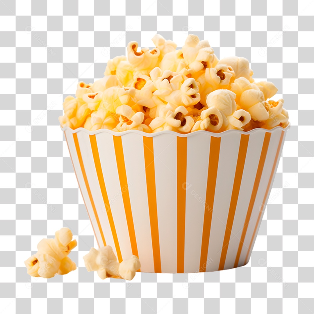 Saco de Pipoca PNG Transparente
