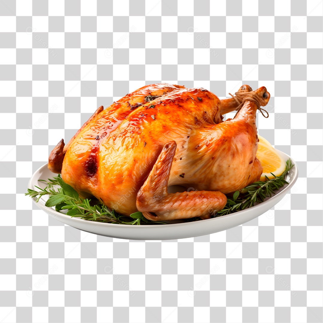 Prato de Frango Assado PNG Transparente