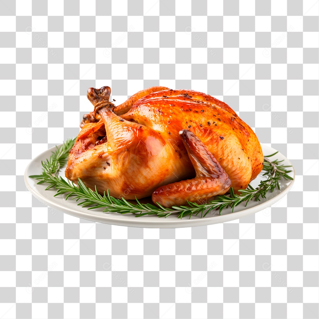 Prato de Frango Assado PNG Transparente