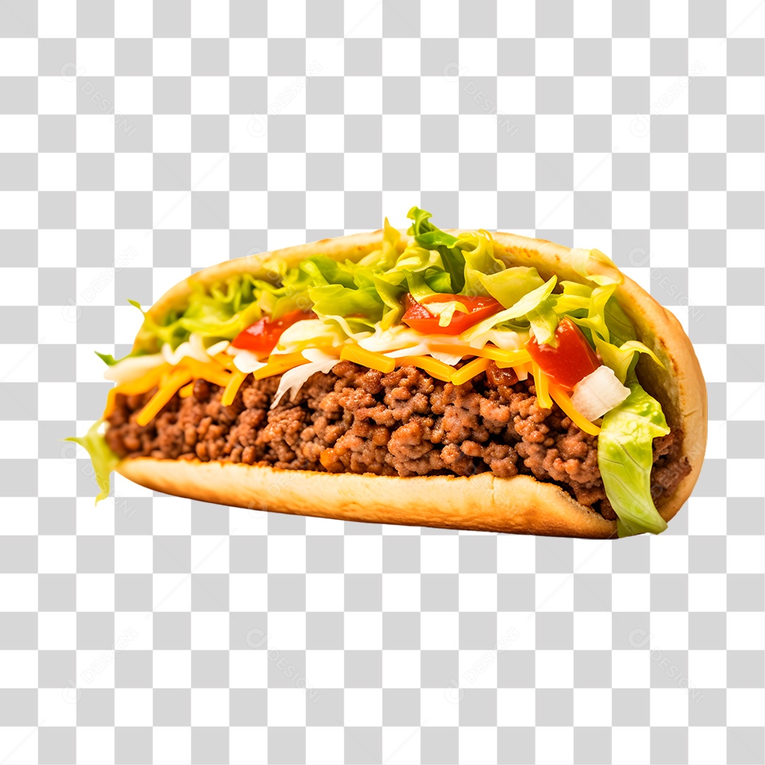 Taco de Carne PNG Transparente