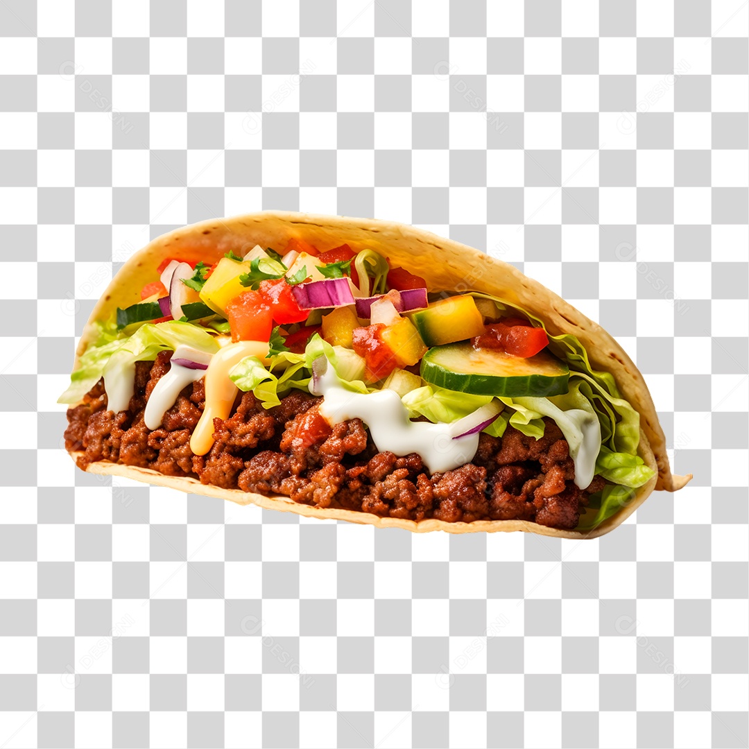 Taco de Carne PNG Transparente
