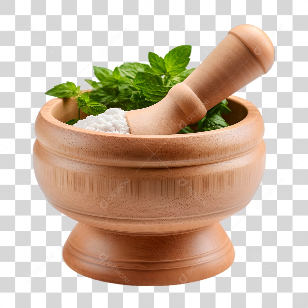 Pilão de Madeira PNG Transparente