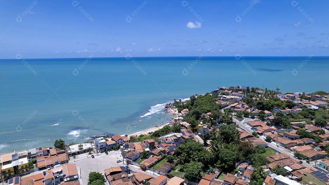 Linda vista da cidade e beira mar da praia Bahia Formosa
