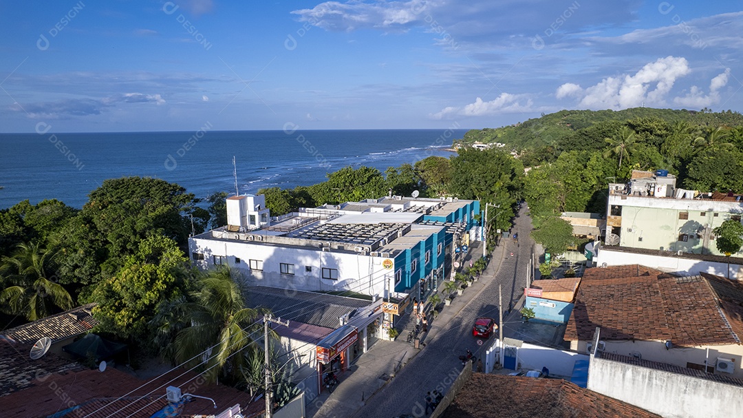 Hotéis e pontos comerciais beira mar Praia de Pipa