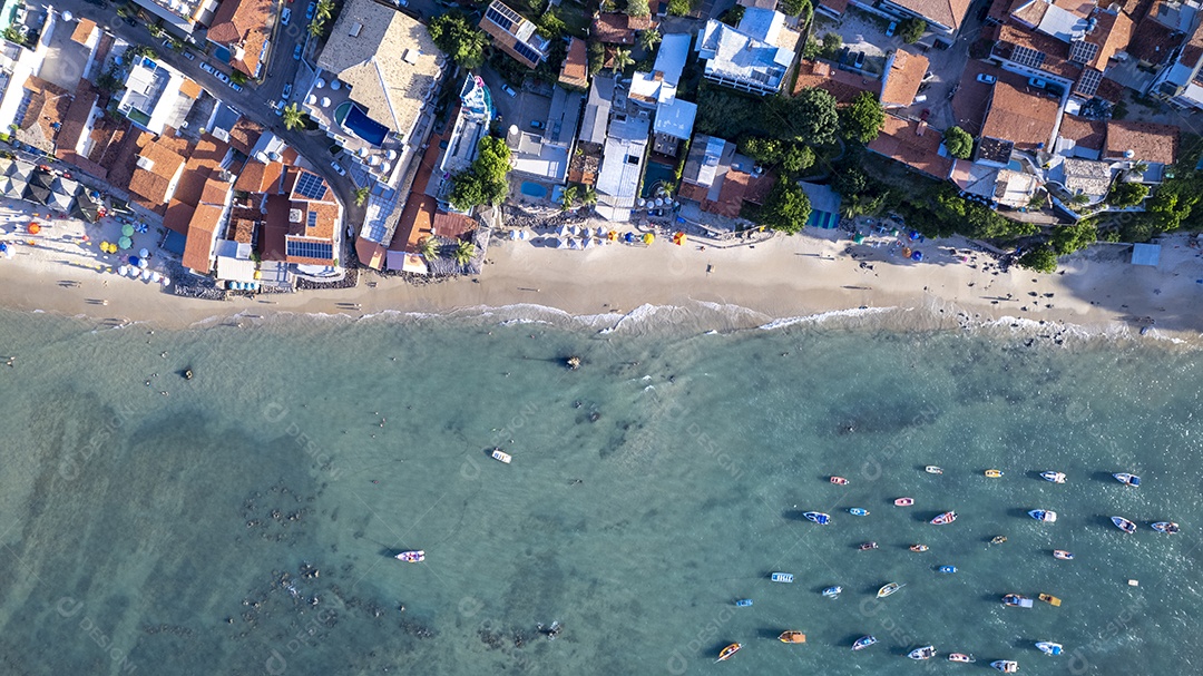 Visão aérea praia bonita Pipa