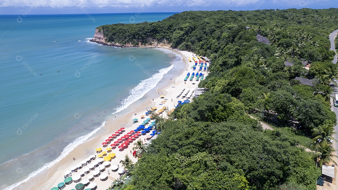 Visão aérea da praia do Madeiro em Natal Rio Grande do Norte