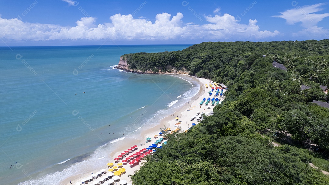Visão aérea da praia do Madeiro em Natal Rio Grande do Norte