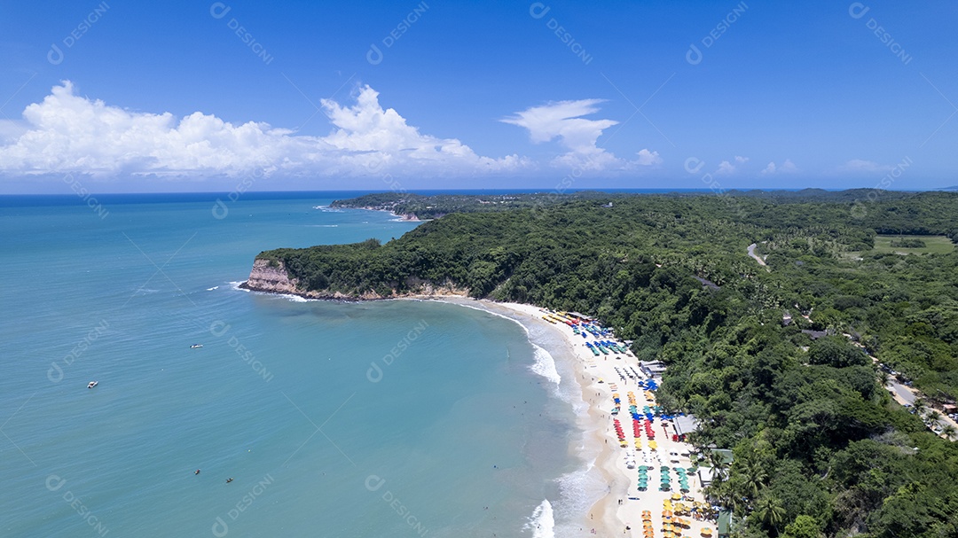 Visão aérea da praia do Madeiro em Pipa Rio Grande do Norte