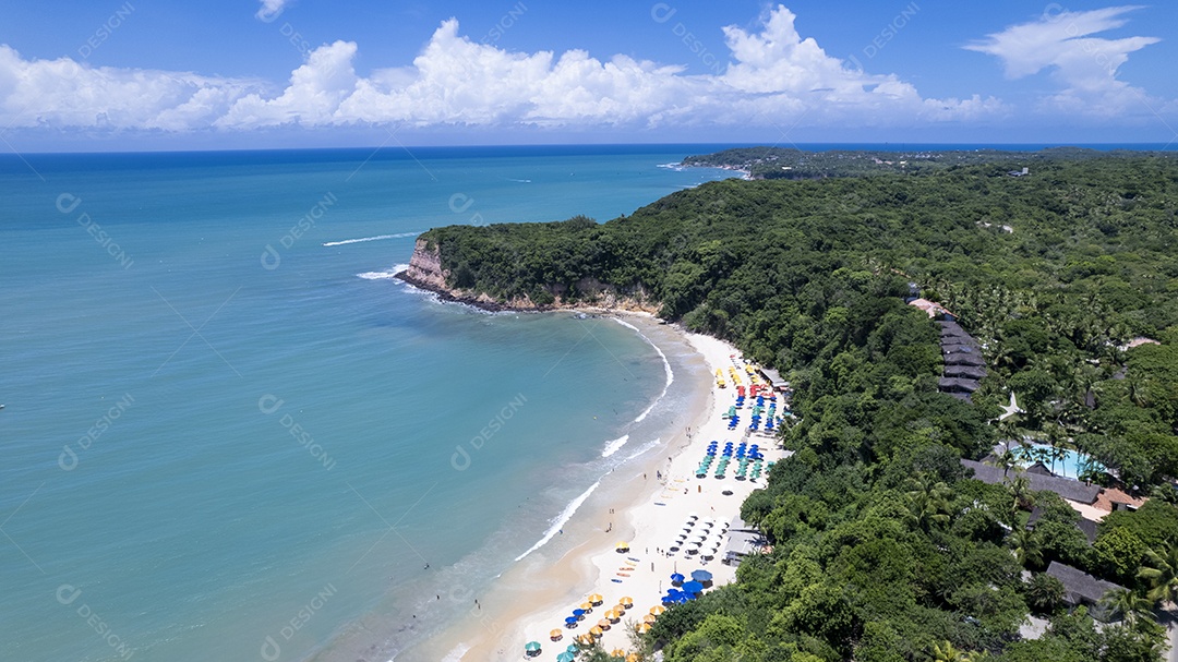 Bela vista de praia do Madeiro