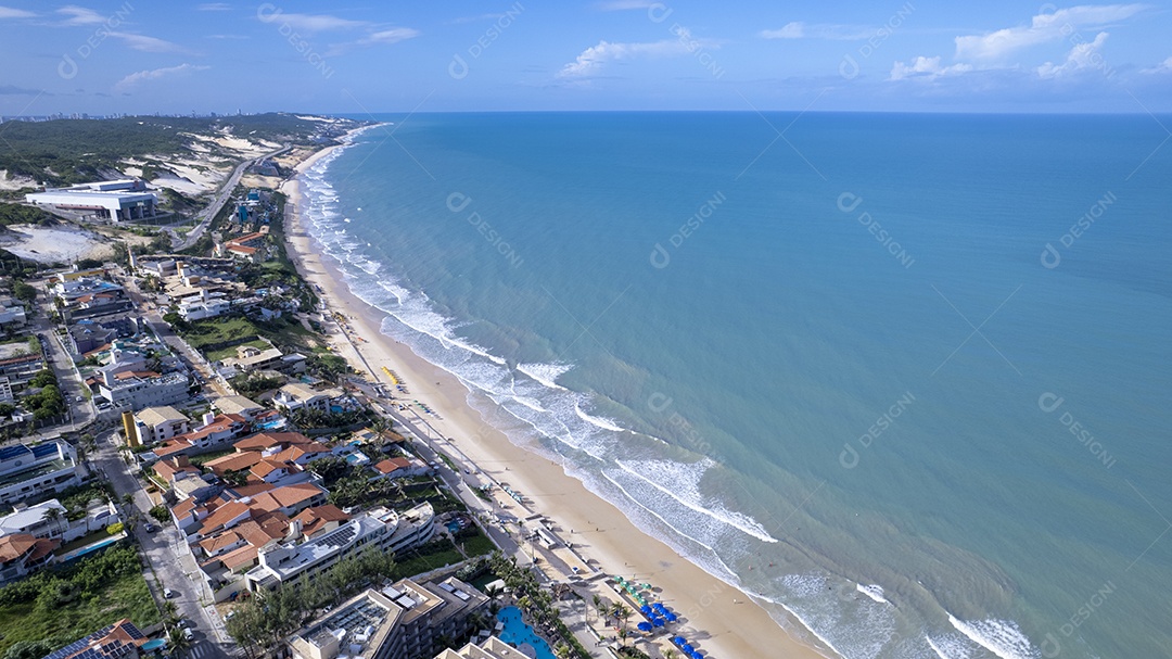 Vista linda da praia de ponta negra