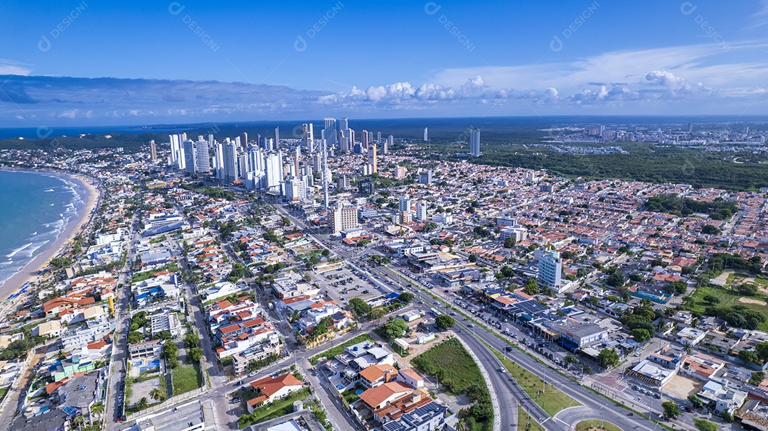 Vista aérea da praia de Ponta Negra