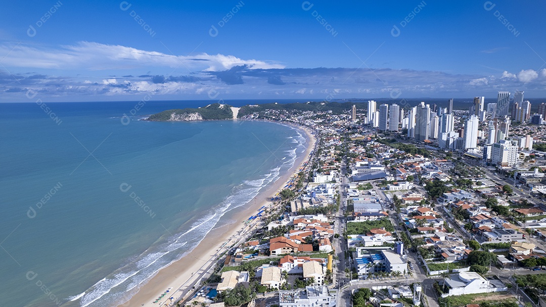 Vista aérea da praia de Ponta Negra Morro do Careca em Natal