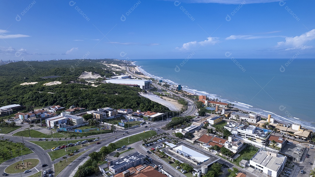Vista aérea da praia do Morro do Careca em Natal Rio Grande do norte