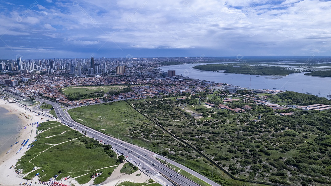 Vista aérea da praia em Natal Rio Grande do Norte