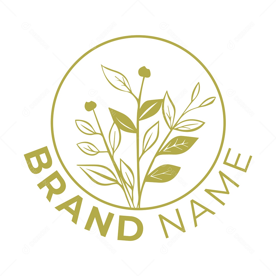 Modelo de Logo Botânico Vetor EPS Editável
