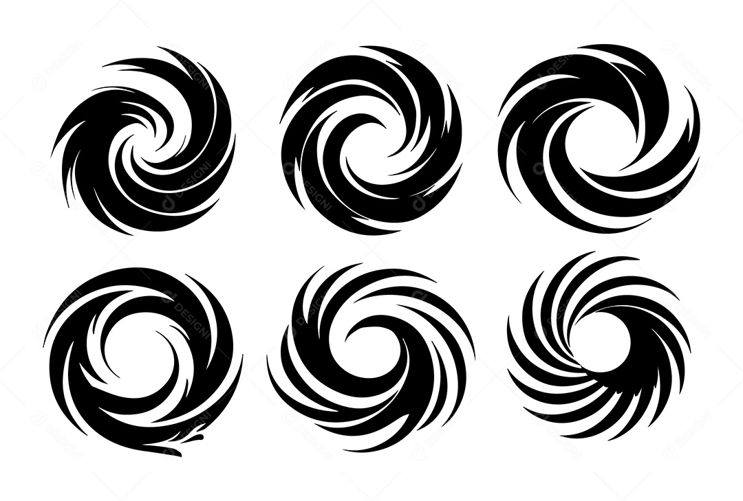 Conjunto de Ícones de Tornado Vetor EPS