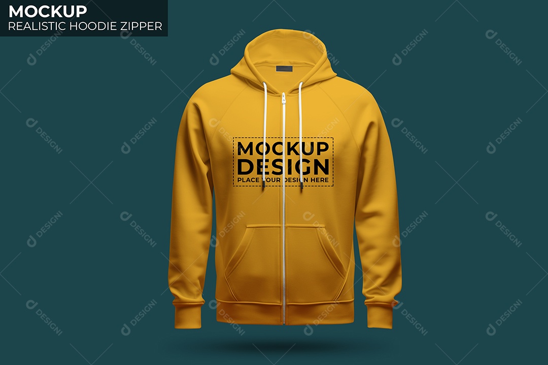 Moletom Amarelo Mockup PSD