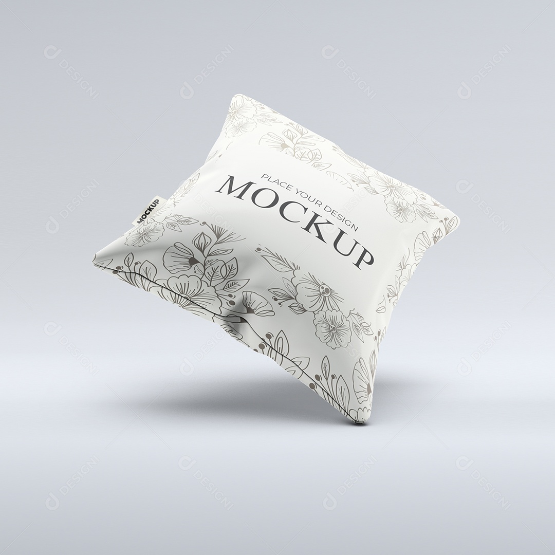 Almofada Florada Mockup PSD