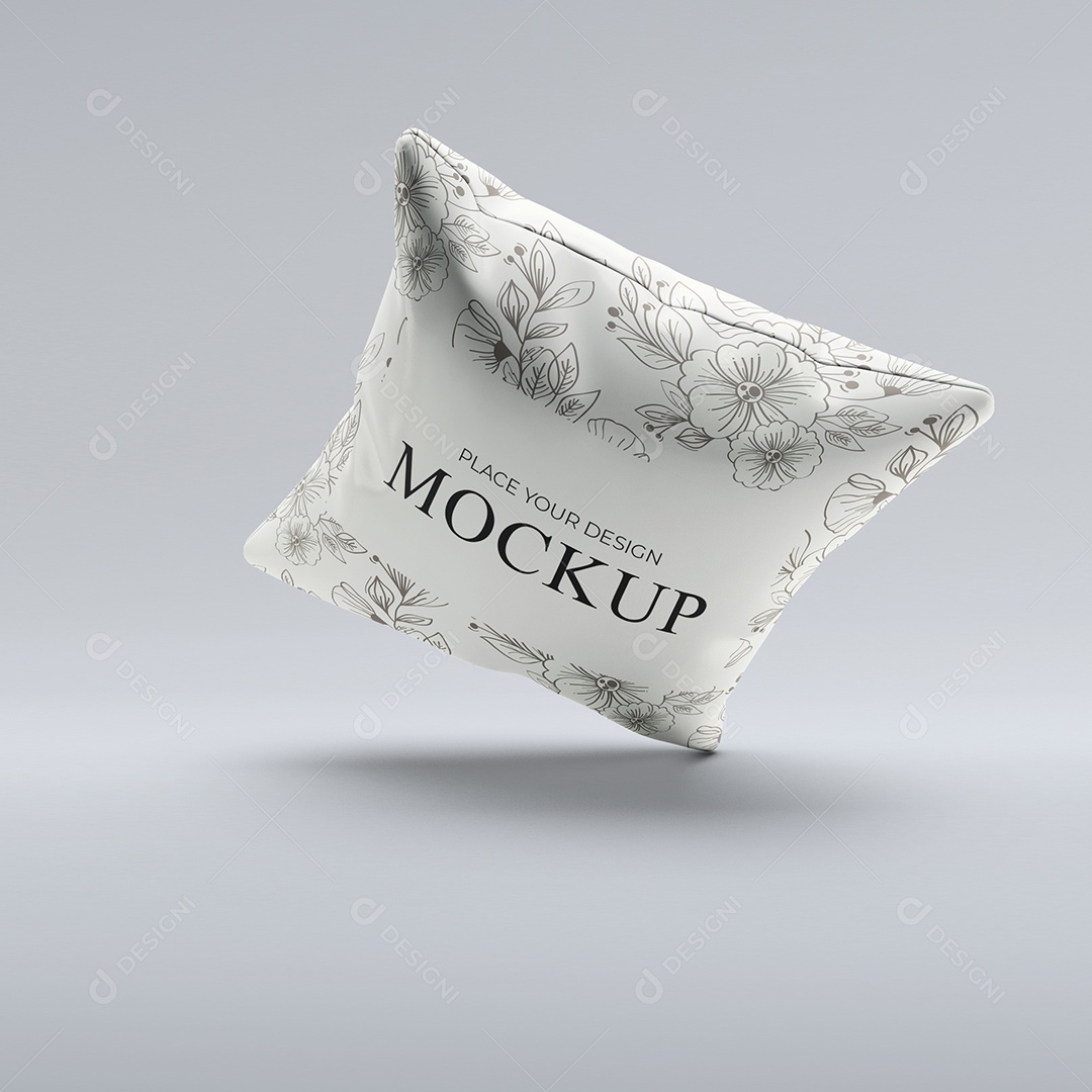 Almofada Florada Mockup PSD
