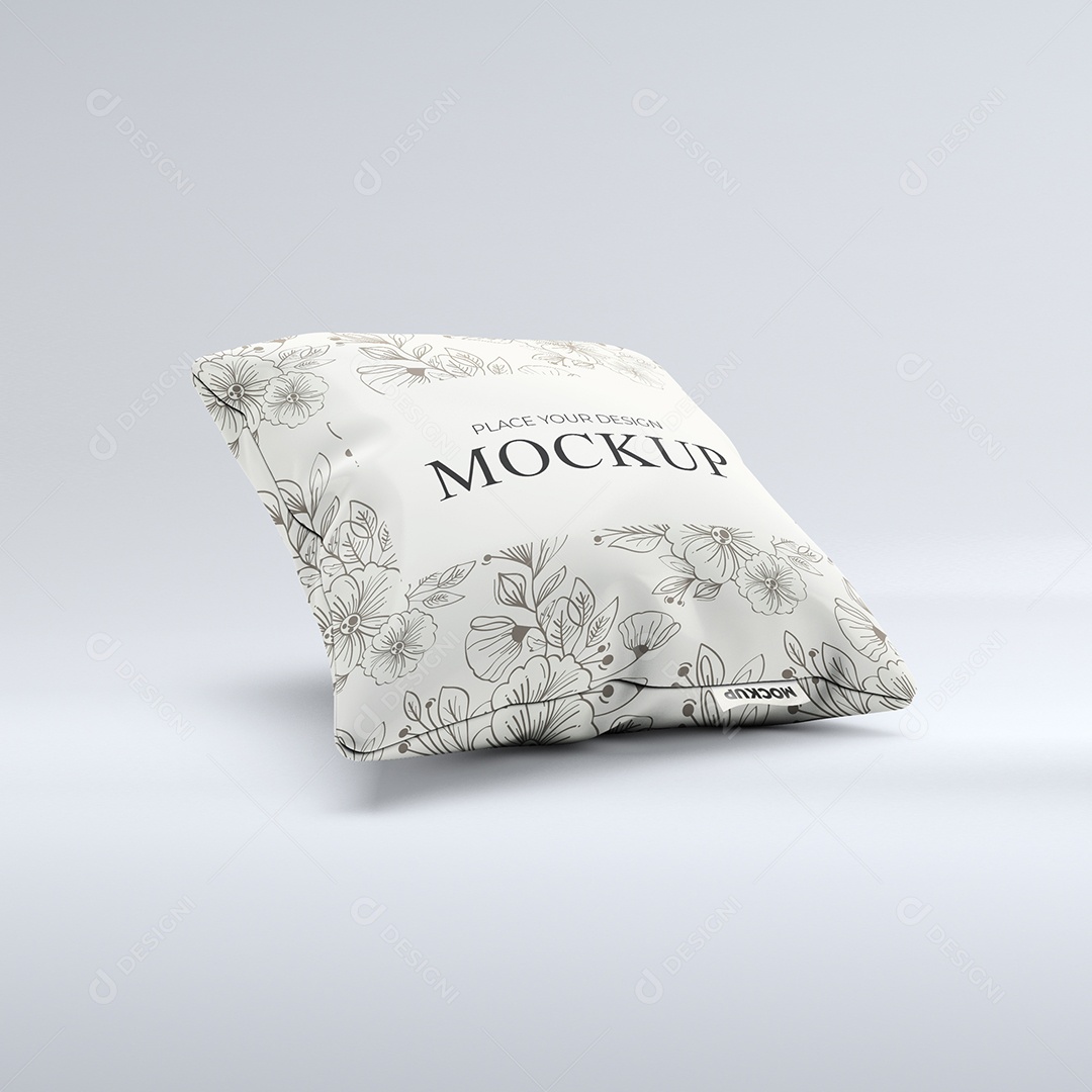 Almofada Florada Mockup PSD