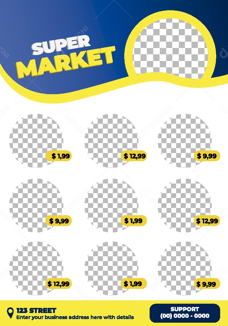 Modelo de Encarte de Supermercado Vetor EPS