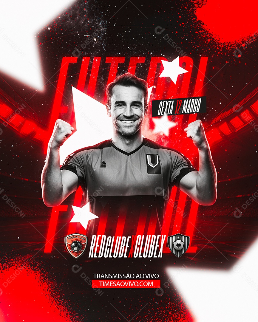 Flyer Futebol Sexta Reclube Clubex Social Media PSD Editável