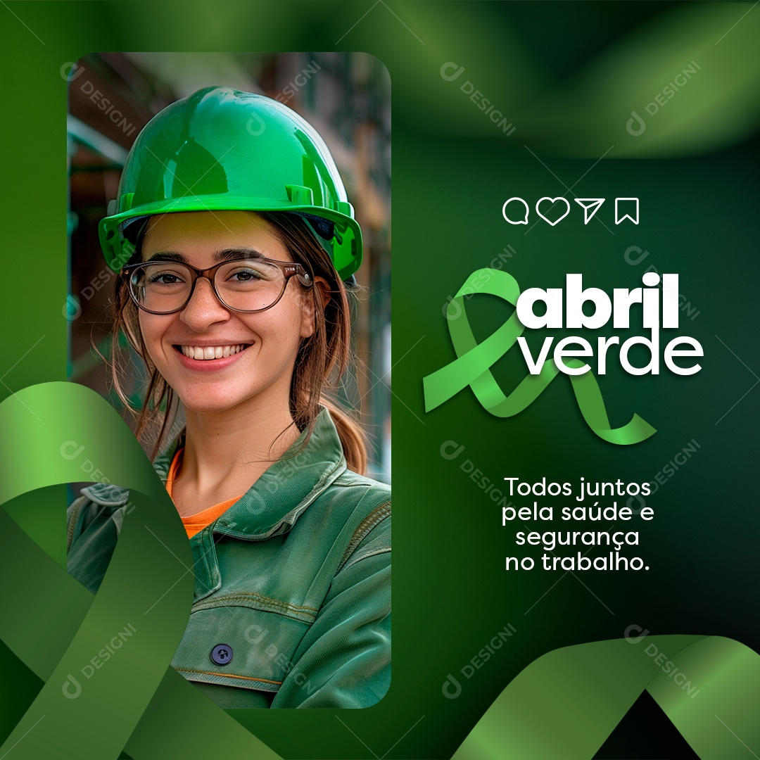 Abril Verde todos Juntos Social Media PSD Editável