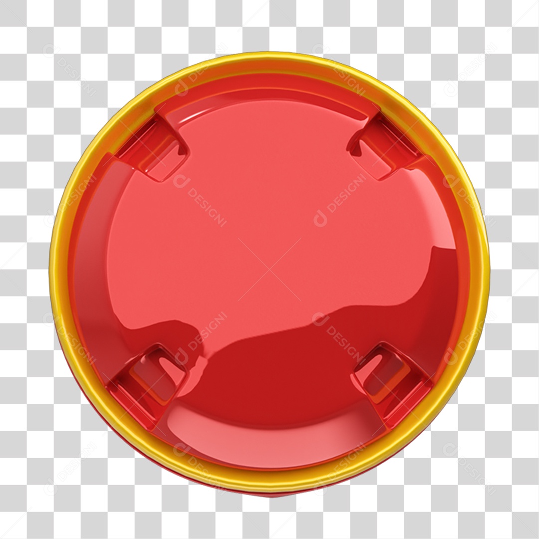 Elemento 3D Placa de Metal PNG Transparente