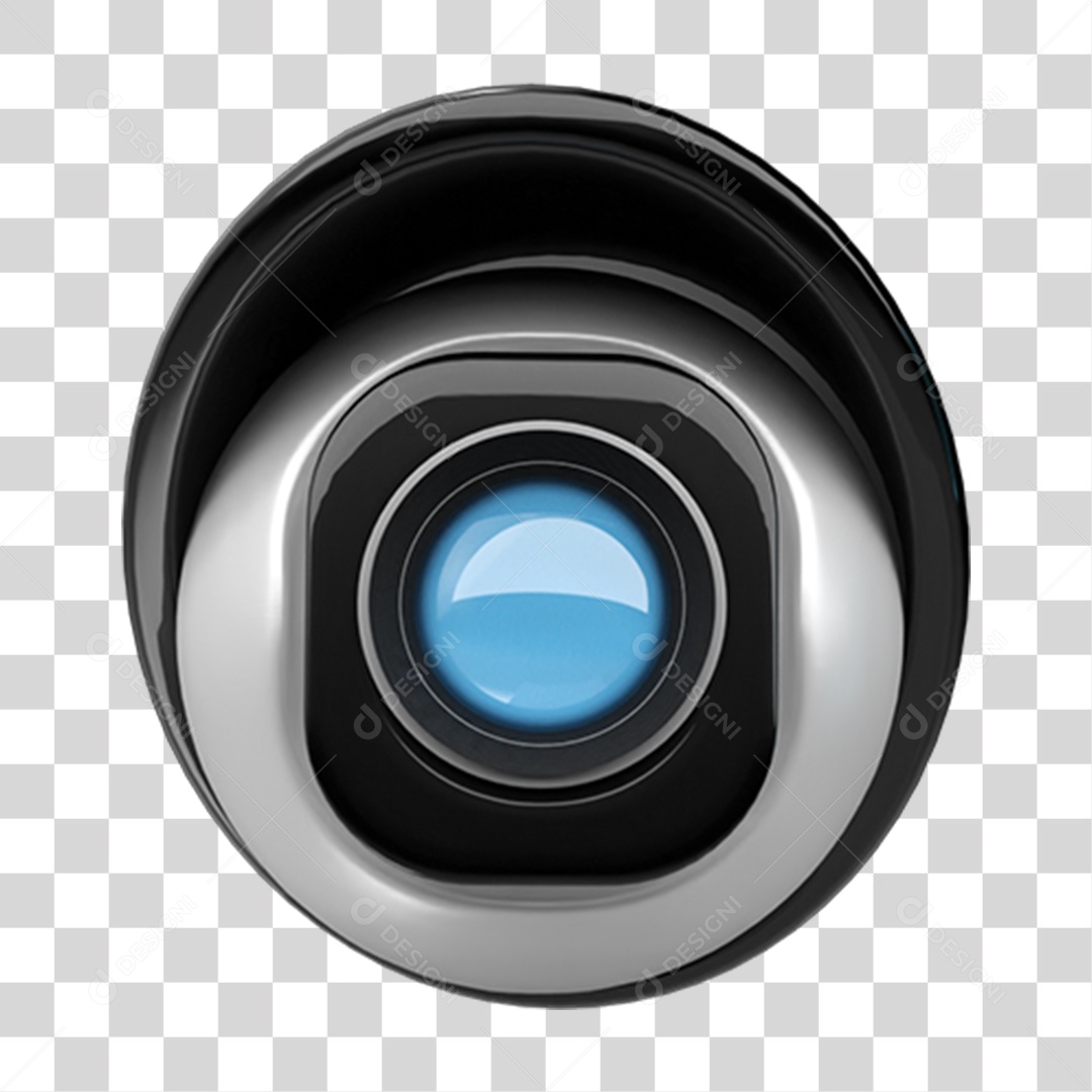Elemento 3D Câmera Vigia PNG Transparente