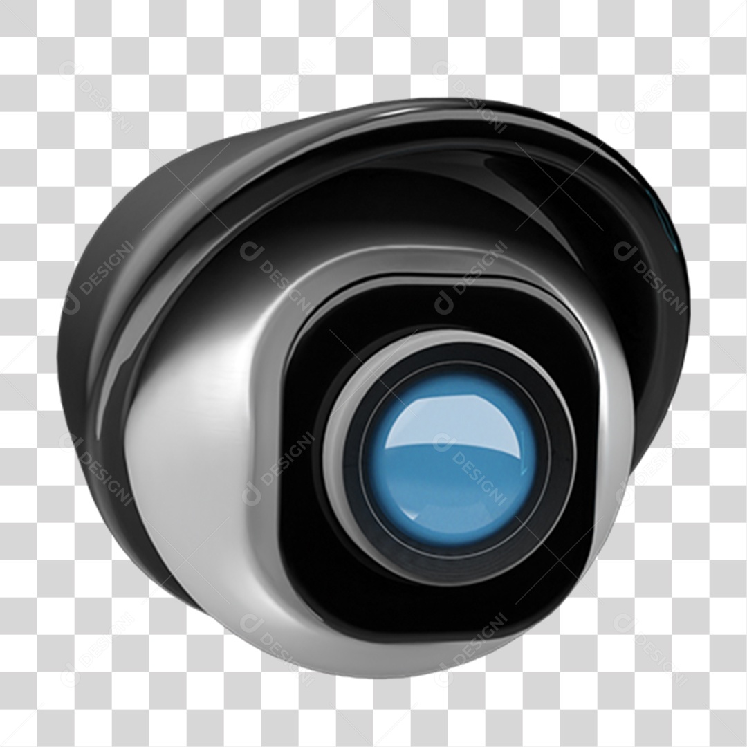 Elemento 3D Câmera Vigia PNG Transparente