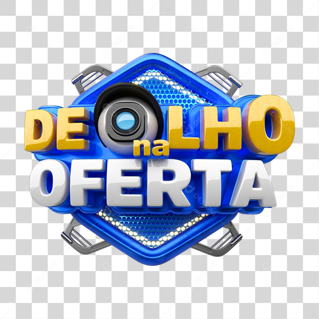 Selo 3D De Olho na Oferta PNG Transparente