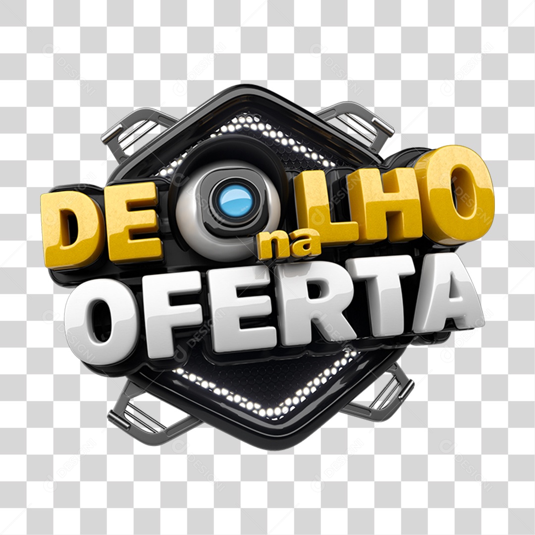 Selo 3D De Olho na Oferta PNG Transparente