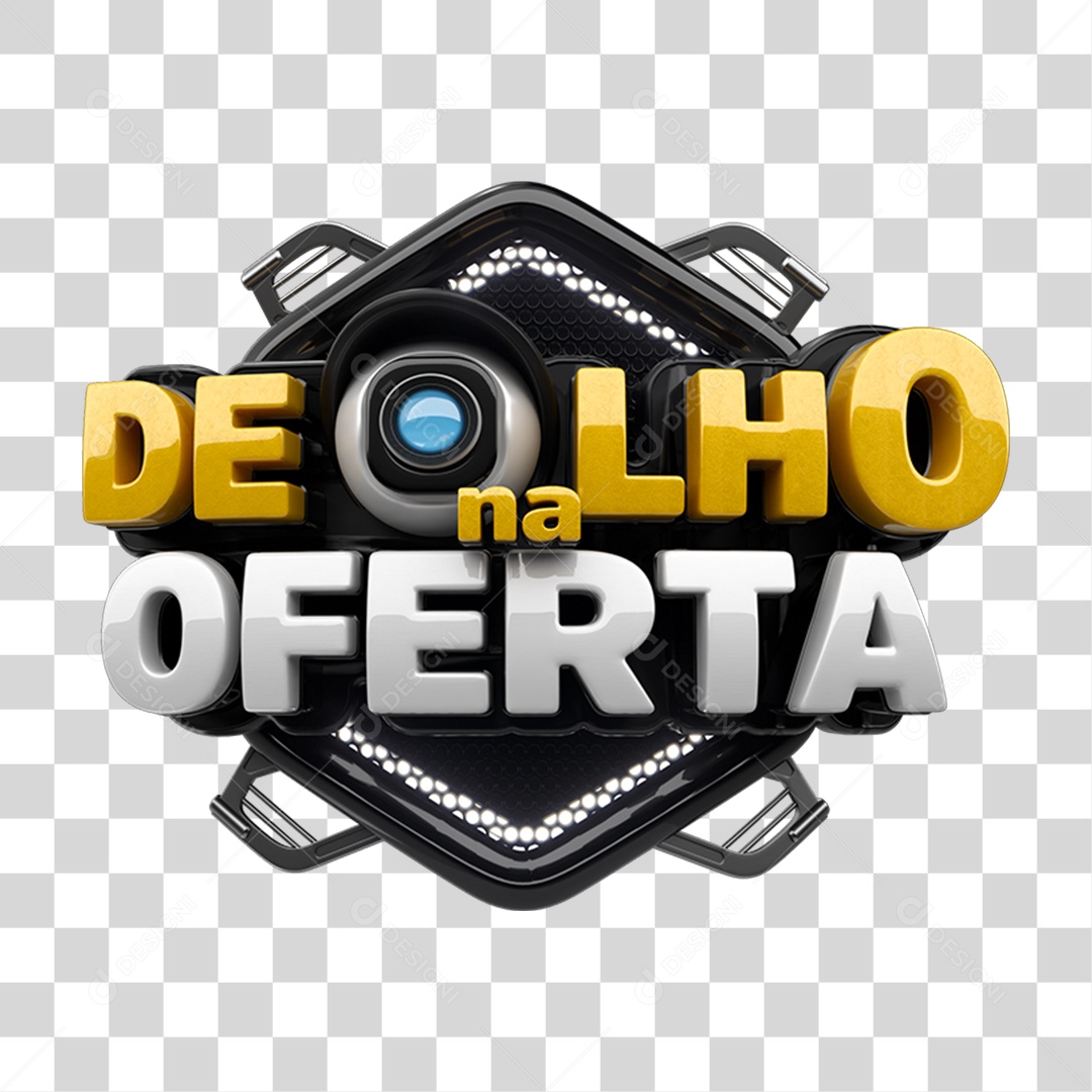 Selo 3D De Olho na Oferta PNG Transparente