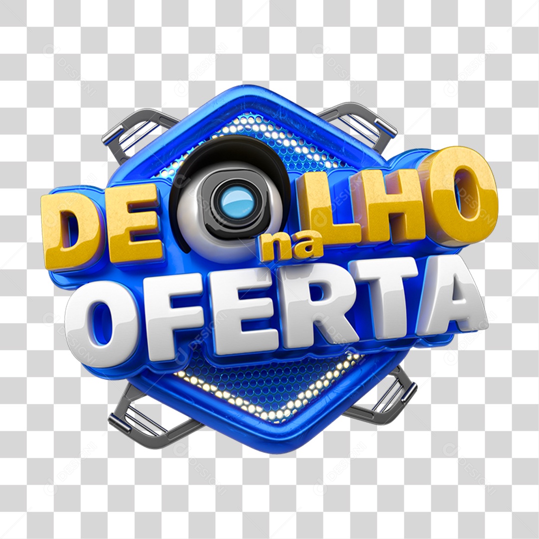 Selo 3D De Olho na Oferta PNG Transparente