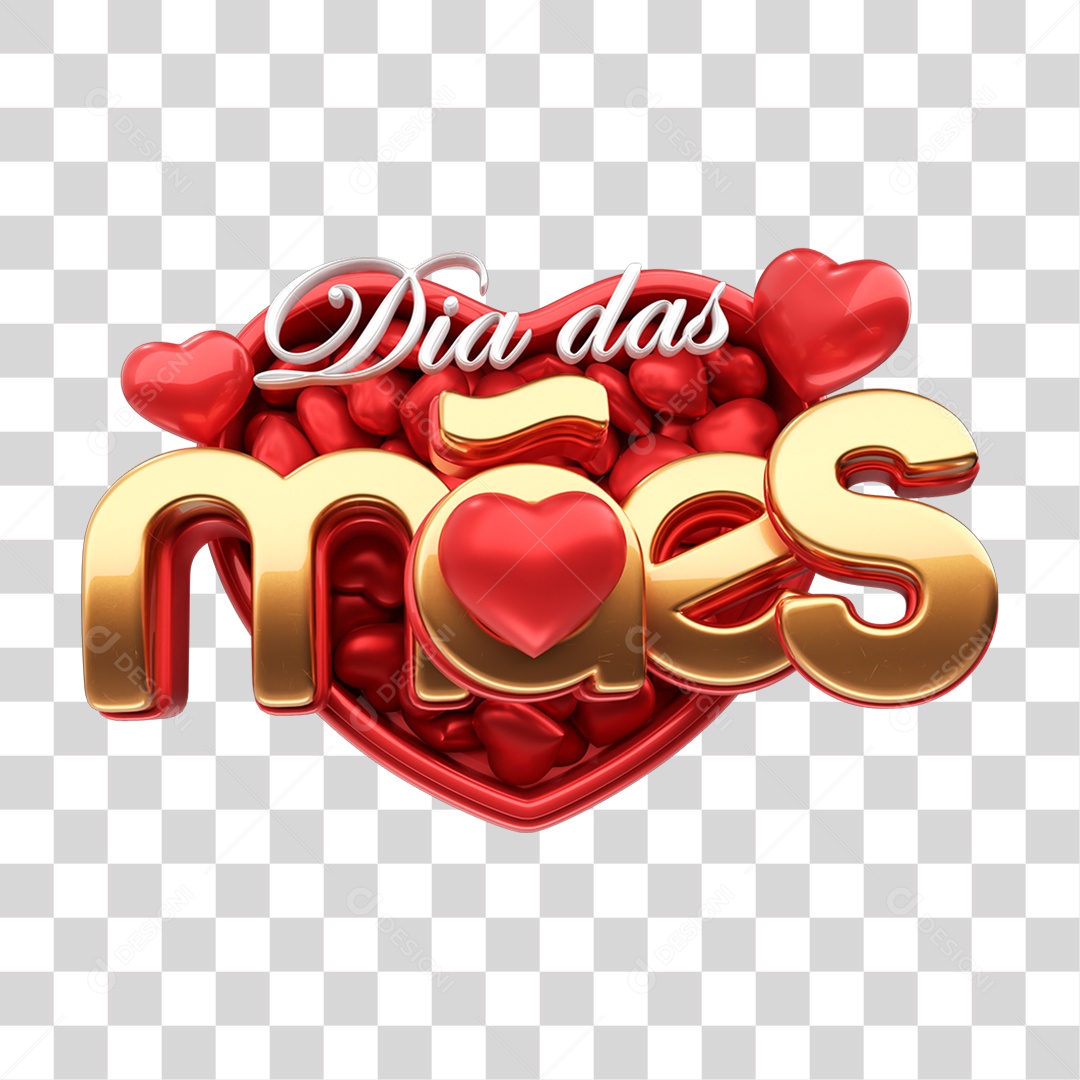 3D Mother's Day Transparent PNG Stamp