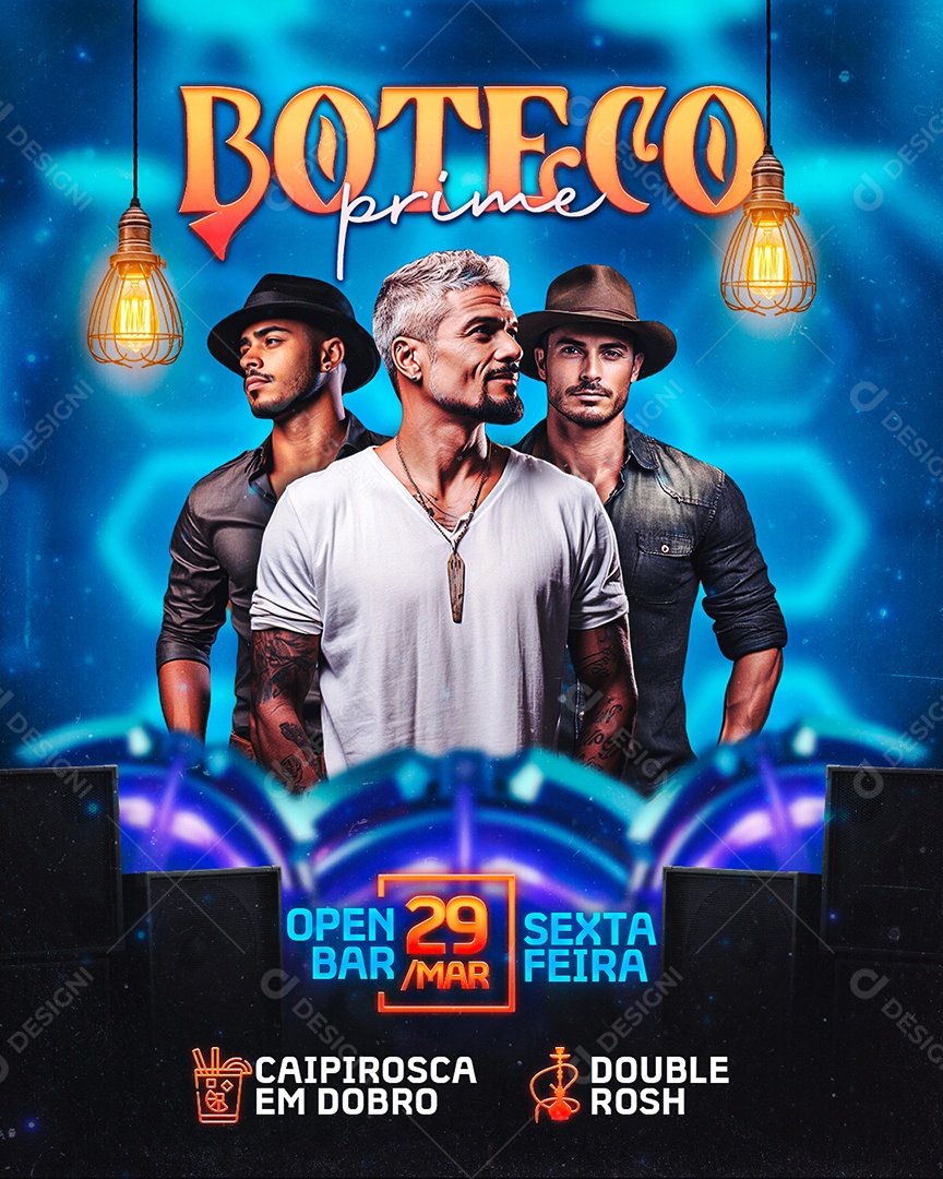 Flyer Boteco Prime Social Media PSD Editável