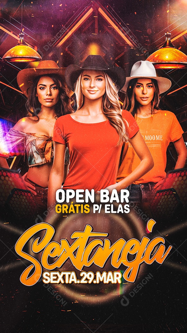 Story Flyer Sextaneja Open Bar Social Media PSD Editável
