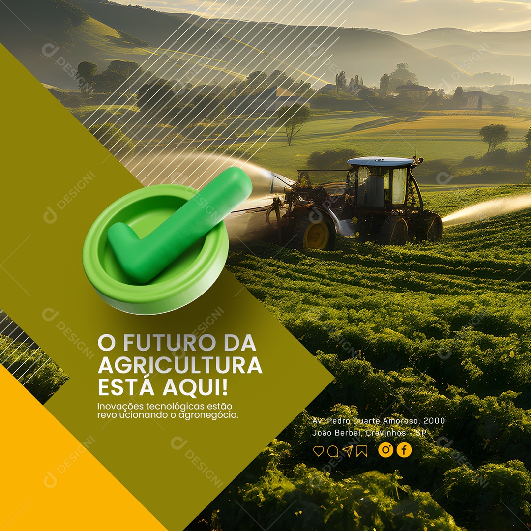 Agro O Futuro da Agricultura Está Aqui Social Media PSD Editável